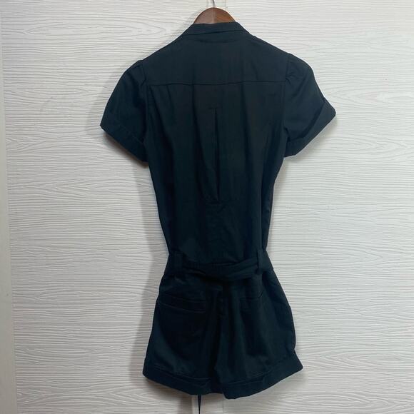 Maje Black Button Up Front Utility Romper with Belt Size 1 US S - Picture 9 of 13